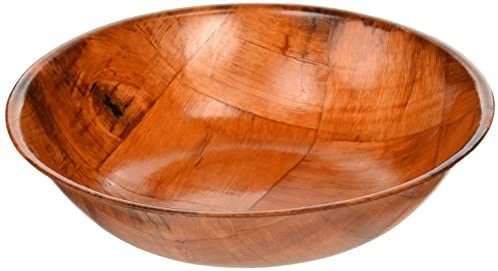 Winco WWB-8, 8-Inch Woven Wood Salad Bowl