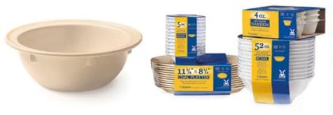 13 oz 5.75 x 2 Bowl Tan Melamine Retail Packaging 48 Ct