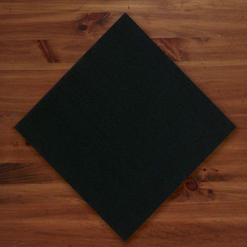 Hoffmaster 820-D13 Linen-Like Solid Black Color Napkin Band 16 x 16 inch Flat Pack, 4 packs of each 125-500 per case.