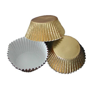 Hoffmaster Brooklace Gold Foil Fluted Bake Cup, 2.5 inch - 1500 per case.