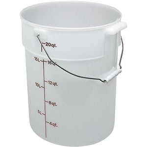 Cambro PWB22148 Pail with Bail 22 qt., natural white - Case of 6