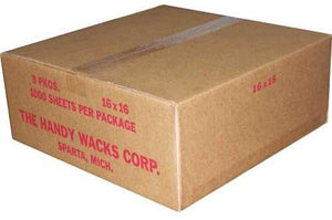 Handy Wacks Red Gingham Food Wrap Paper, 16 x 16 inch - 3000 sheets per case.