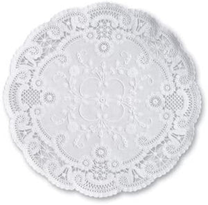 FANCY DOILY, 8" FRENCH LACE, 1000 case