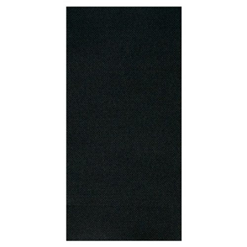 Hoffmaster FashnPoint Black Decorator Dinner Napkin, 15-1/2 inch x 15-1/2 inch - 800 per case.