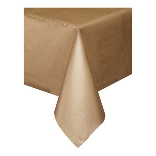 Hoffmaster Dunisilk Gold Banquet Tablecover, 47.25 x 102 inch - 25 per case.