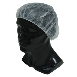 Liberty PolyGard SpunBonded Polypropylene Bouffant Cap, 24" Diameter, White (Case of 1000)