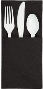 17 x 17 Quickset Black Dinner Napkin 2 Ply Coin Embossed 800 Ct