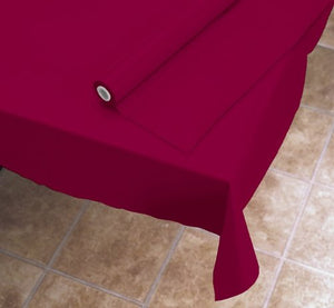 Burgundy Plastic Roll Tablecover