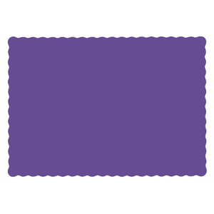 Hoffmaster 310557 Paper Placemat, 13-1/2" Length x 9-1/2" Width, Scalloped Edge, Purple (Case of 1000)