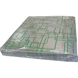 Handy Wacks Green Rectangle Foil Sheet, 500 Sheets per pack - 5 per case.