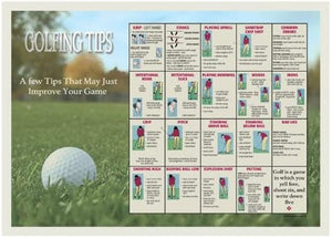 Hoffmaster 901-ECO30 Dollarwise Golf Tip and Term Sport Printed Placemat 9.75 x 14 inch, Printed on Recycled Paper - 1000 per case.