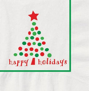 Holiday Dots Beverage Napkin