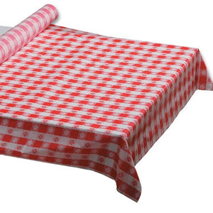 Hoffmaster 113006 Plastic Tablecover Roll, 100' Length x 40" Width, Red Gingham