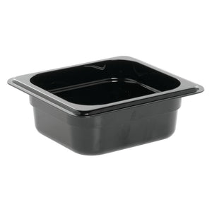 Cambro 62CW110 Camwear Food Pan Black 1/6 Size, 2-1/2" Deep