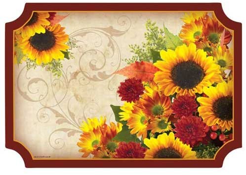 Hoffmaster Floral Inspirations Paper Placemat, 9.75 x 14 inch - 1000 per case.