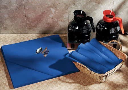 Hoffmaster 820-D22 Linen-Like Solid Navy Blue Color Napkin Band 16 x 16 inch Flat Pack, 4 Packs of Each 125-500 per case.