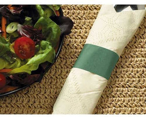 Hoffmaster Green Paper Napkin Band, 1.5 x 4.25 inch - 20000 per case.