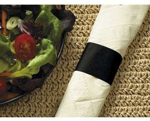 Hoffmaster Black Paper Napkin Band, 1.5 x 4.25 inch - 20000 per case.