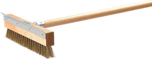 Carlisle 4029300 Pizza Oven Brush with Scraper - Head Only, 10", Brass