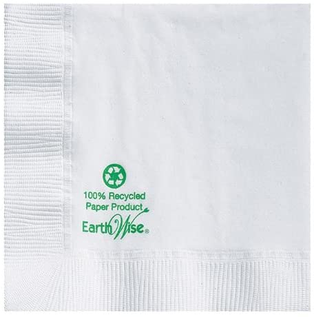 Hoffmaster 310-W White 2 Ply Coin Embossed Earthwise Beverage Napkin, 10 x 10 inch - 3000 per case.