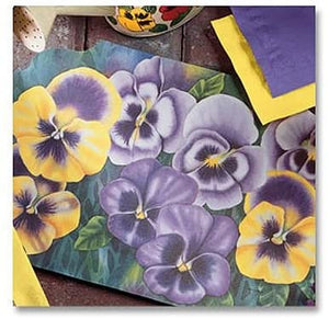 Smith Lee Pansies Placemat, 9 3/4 x 14 inch - 1000 per case.