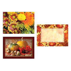 Hoffmaster 3 Designs Autumn Days Paper Placemat, 9.75 x 14 inch - 1000 per case.