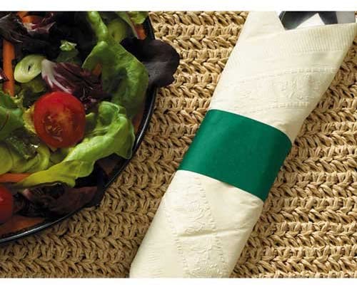 Hoffmaster Hunter Green Paper Napkin Band, 4.25 x 1.5 inch - 5000 per case.