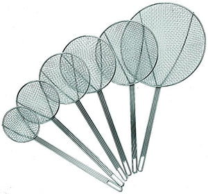 Update International (SKM-6WG) 6" Nickel-Plated Round Medium Mesh Skimmer