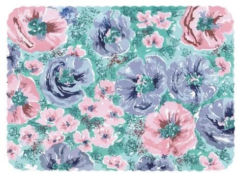 Hoffmaster 428411 Table Placemats, Whispering Floral Nonskid Paper Tray Liner 13.75 Inch x 18.75 Inch, Box of 1000