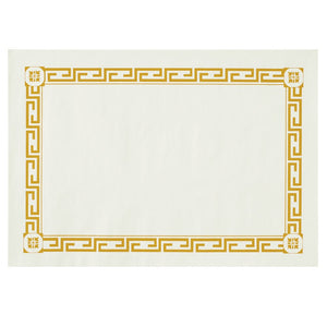 Hoffmaster PP41000 Placemats, Greek Key Pattern, Paper, Gold/White, 14 x 10 (Case of 1,000)