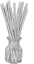 Load image into Gallery viewer, Hoffmaster Cocktail Straw Black Chevron, S!mply Baked 5-1/2", Pack of 500
