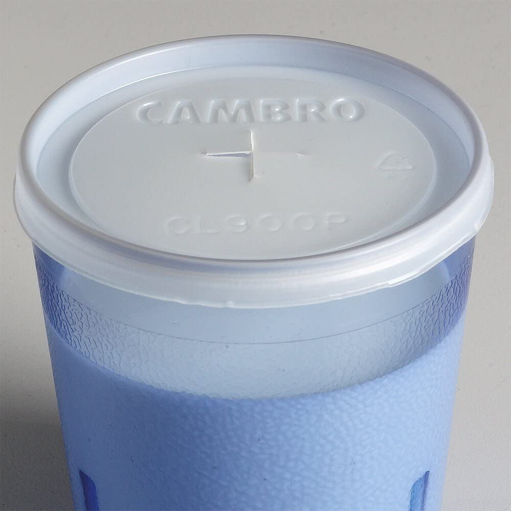 Cambro CL900P190 Disposable Lid, Fits Tumbler #900P/900P2 & Lido Tumbler LDT9, White - 1000 / CS