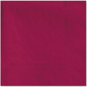 Hoffmaster Burgundy Beverage Napkin, 9.5 x 9.5 inch - 1000 per case.