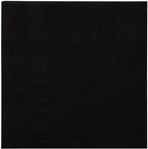 Hoffmaster Black Beverage Napkin, 9.5 x 9.5 inch - 1000 per case.