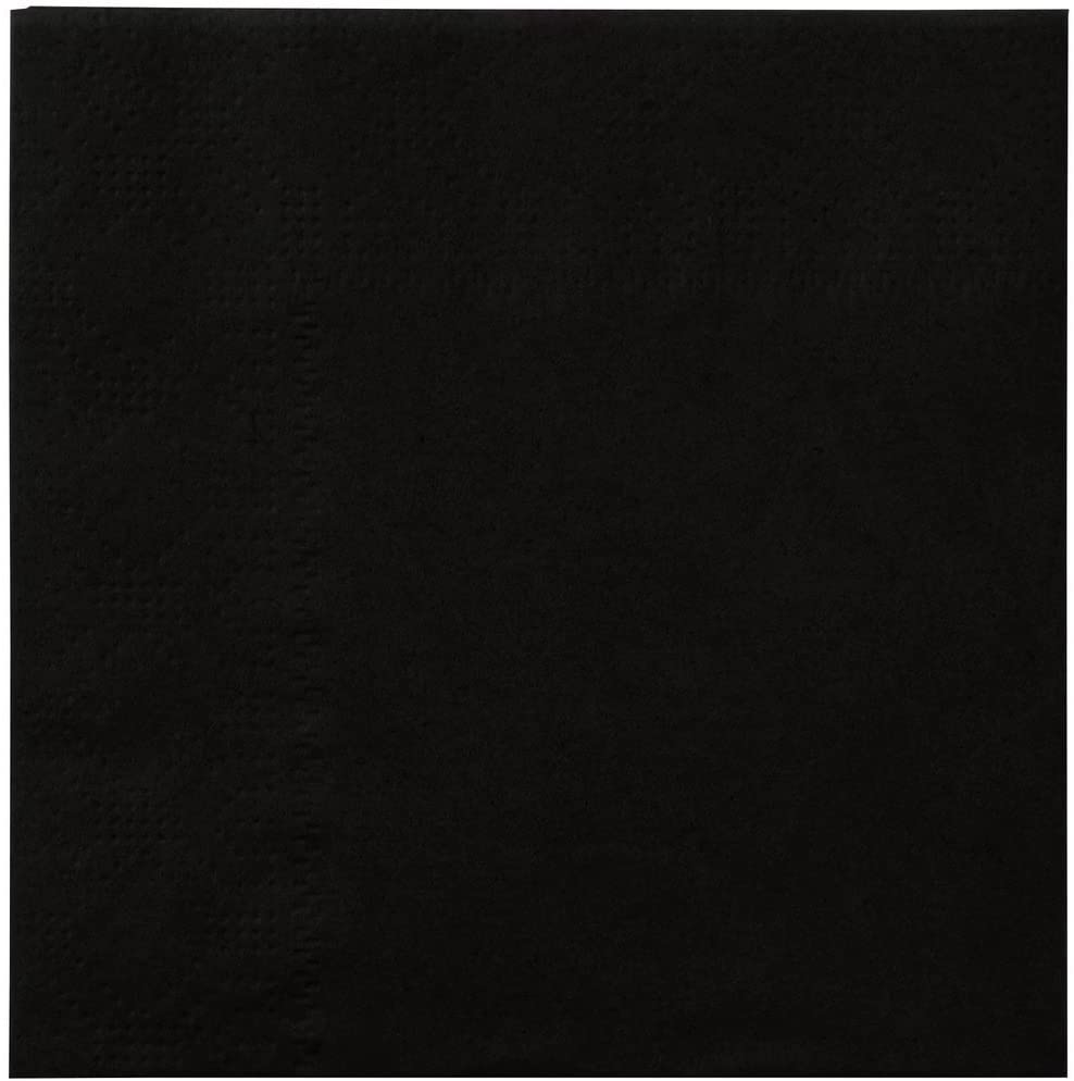 Hoffmaster Black Beverage Napkin, 9.5 x 9.5 inch - 1000 per case.