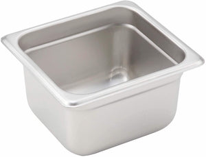 Winco SPJH-604 Steam Table Pan, 1/6 Size, 4" Deep, Heavy Weight S/S,Anti-Jamming