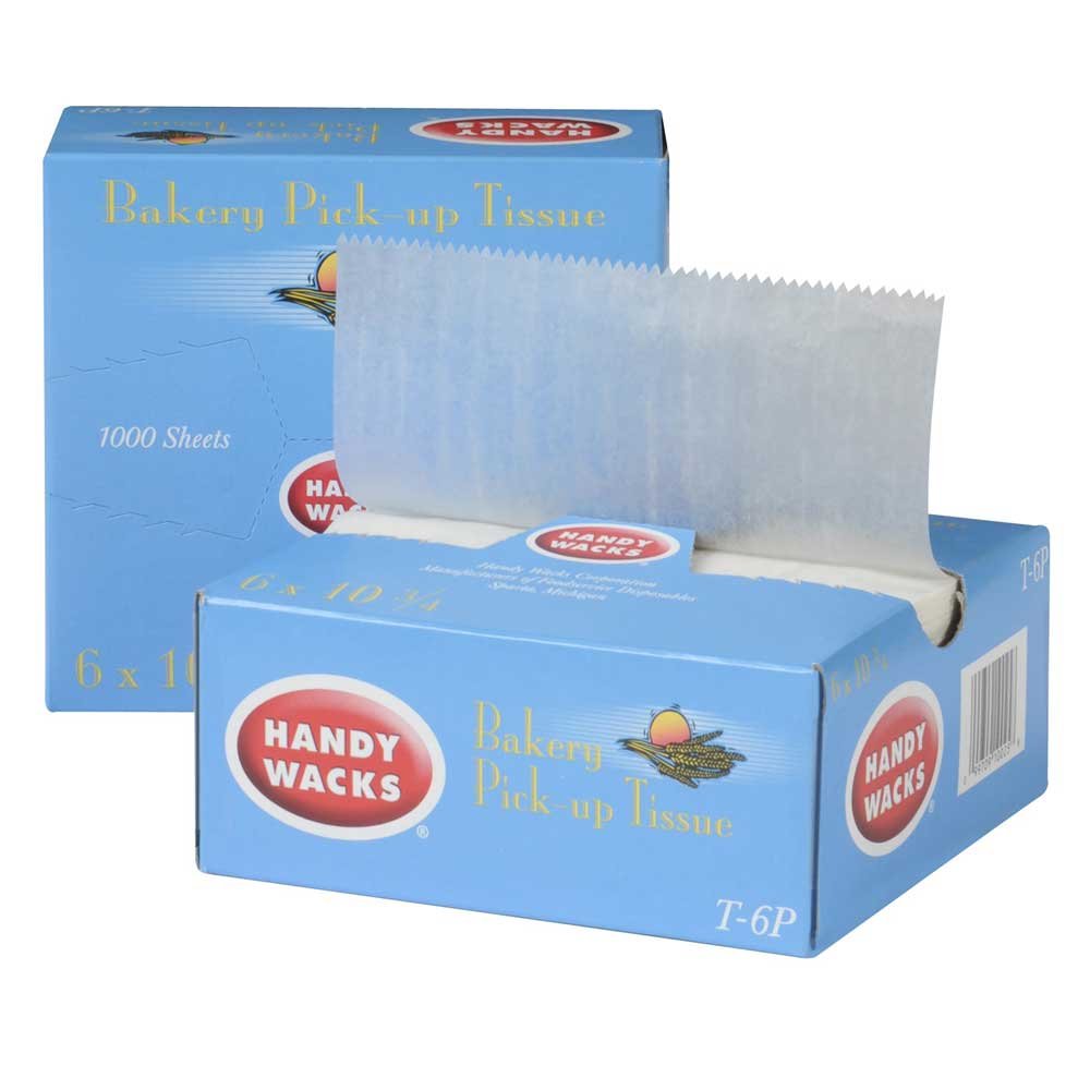 Handy Wacks 6X10.75 Interfolded Wax Bakery Tissue - 10 case - 1000 Count