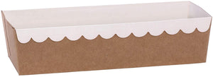 Hoffmaster Kraft Loaf Pan, Large, White Lining, S!mply Baked, 1.75"x2.5"x6.75", Pack of 250