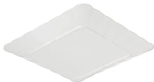 Load image into Gallery viewer, Carlisle 792602 Displayware Melamine Square Medium Scalloped Platter, White
