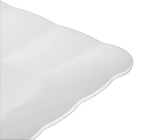 Carlisle 792802 Displayware Melamine Square Large Scalloped Platter, White