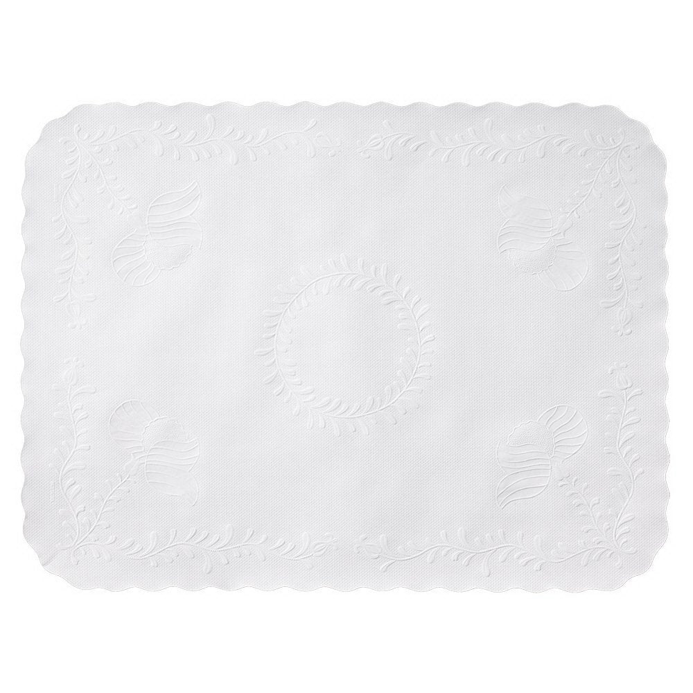 Smith Lee White Anniversary - Scalloped Edge Tray Cover, 12.75 x 16.63 inch - 1000 per case.