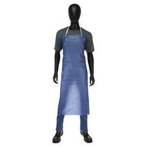 WEST Chester Protective GEARUUB-45 Bib Apron, 45inLx36inW, Blue, Vinyl, PK12