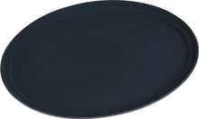 Load image into Gallery viewer, Carlisle TB2500004 Truebasics Non-Slip Waiter&#39;s Oval Tray, 25&quot; x 20.5&quot;, Black
