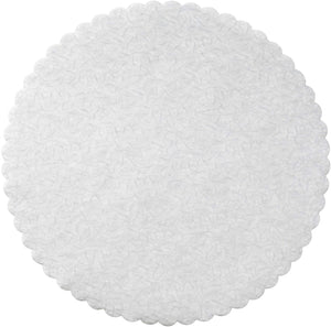 Hoffmaster Glassine Embossed Doily, Round, 8", Scalloped Edge, Pack of 500