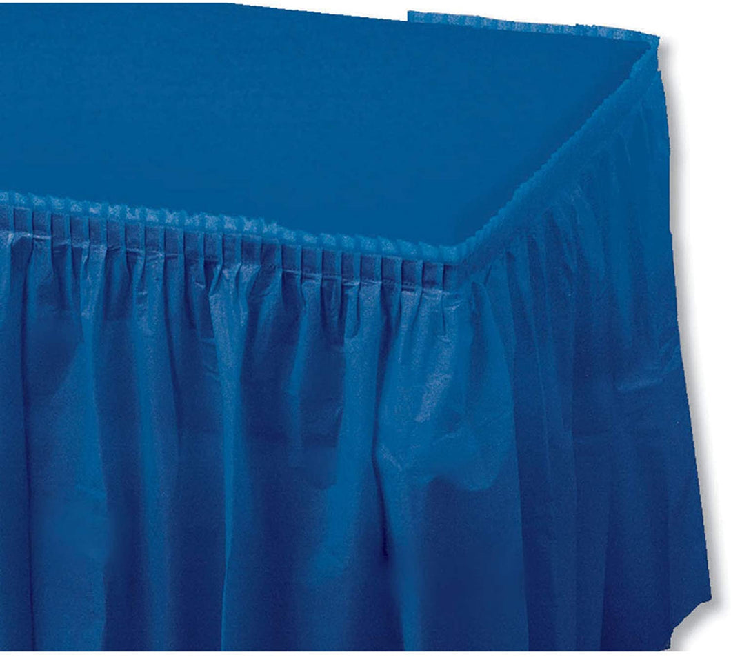 Hoffmaster Blue Plastic Tableskirt 29