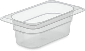 Carlisle 7068630 StorPlus Ninth Size Polypropylene Food Pan, 2.5" Deep, Translucent