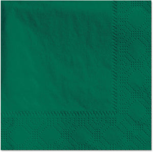 Hoffmaster Hunter Green Beverage Napkin, 9.5 x 9.5 inch - 1000 per case.