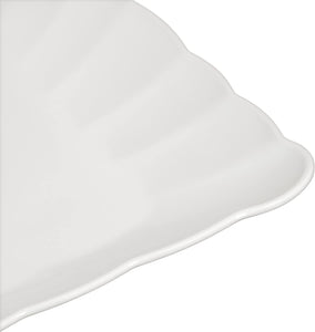 Carlisle 792602 Displayware Melamine Square Medium Scalloped Platter, White