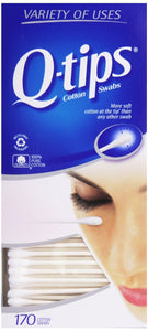Q-Tips Cotton Swabs, 170 Count, Pack of 6