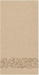 Hoffmaster Natural Leaf FashnPoint Natural Printed Dinner Napkin, Ultra Ply, 1/8 fold, 100% Recycled, 15.5"X15.5", Pack of 800